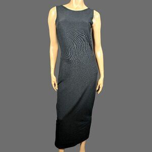 Vintage 90s Black Sleeveless Maxi Dress Size S Cocktail Party Gothic Witchy Vamp